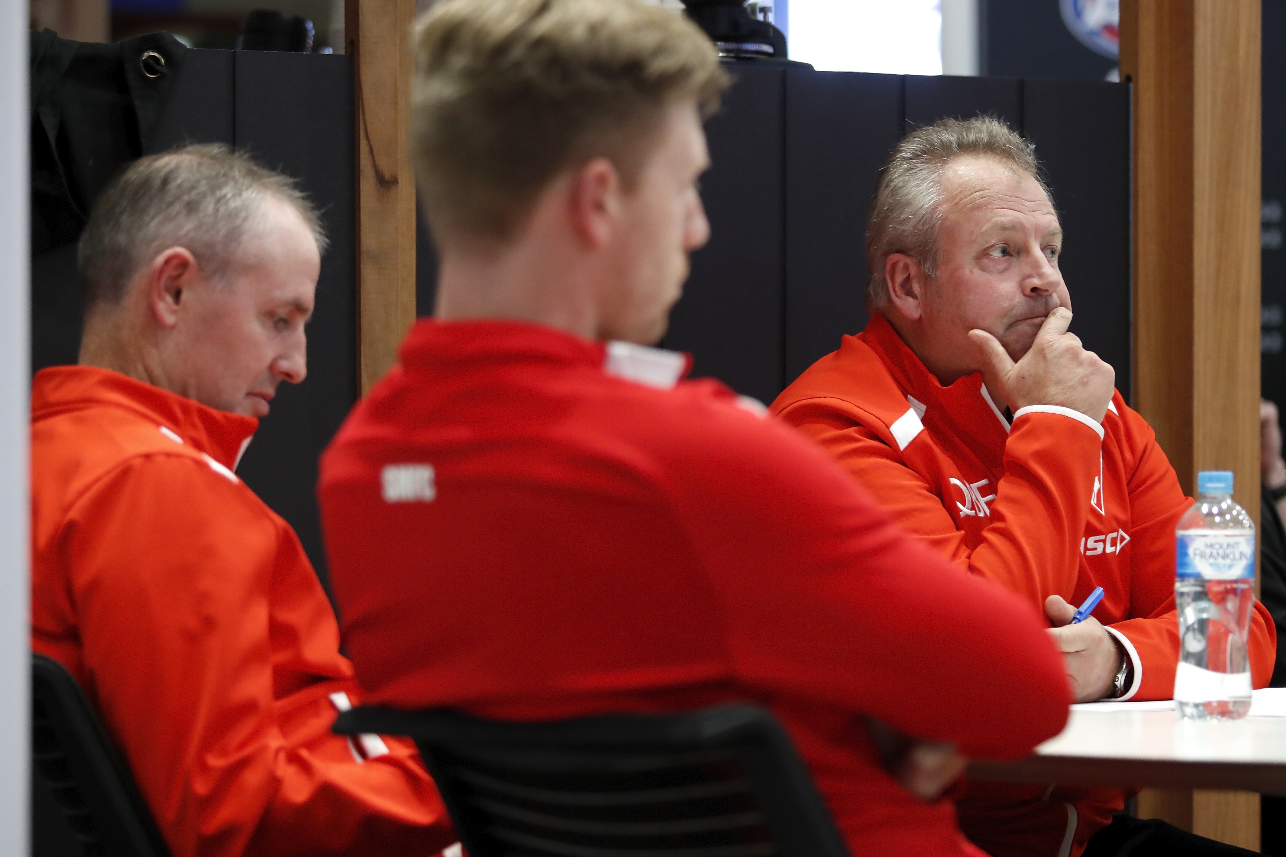 AFL 2019 Media - NAB AFL Mid-Season Rookie Draft MELBOURNE, AUSTRALIA - MAY 27: Sydney Swans recruiting staff are seen during the 2019 NAB AFL Mid-Season Rookie Draft at AFL House on May 27, 2019 in Melbourne, Australia. (Photo by Dylan Burns/AFL Photos)